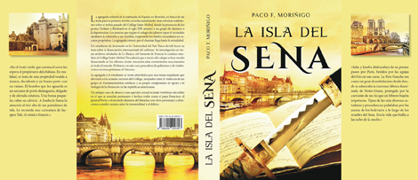 Diseño de portada de novela. «La isla del Sena» de Paco F. Moriñigo